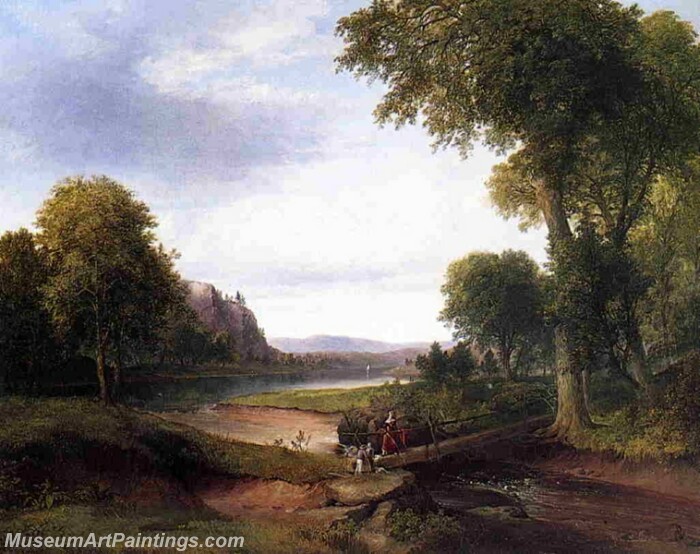 Landscape Painting Landscape with Footbridge