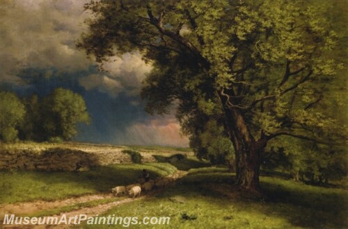 Landscape Painting Landscape with Sheep