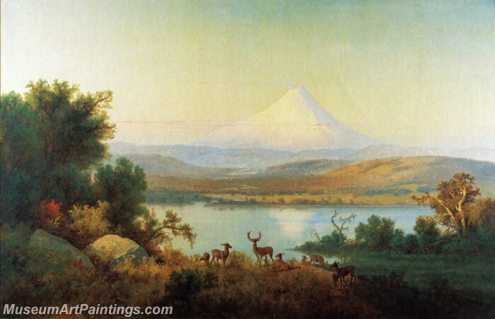 Landscape Painting Mt Hood Erupting