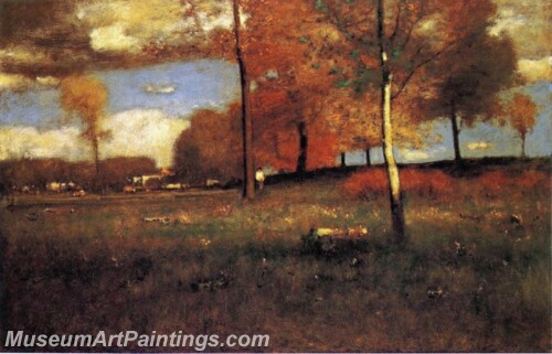 Landscape Painting Near the Village October