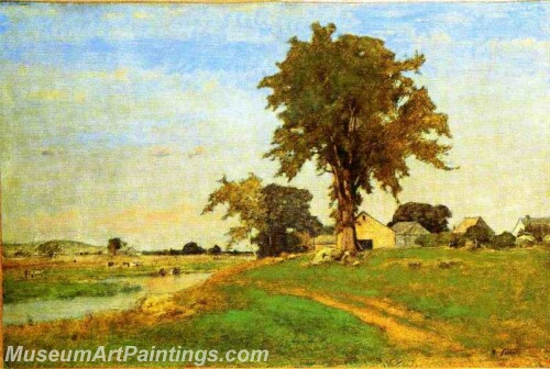 Landscape Painting Old Elm at Medfield