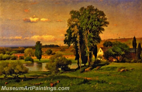 Landscape Painting Old Homestead