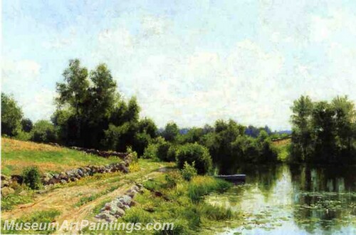 Landscape Painting Path Along the River