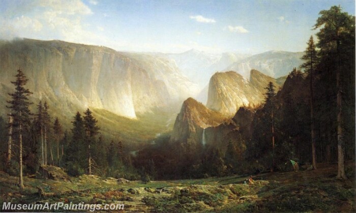 Landscape Painting Piute Camp Great Canyon of the Sierra Yosemite