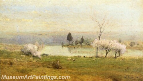 Landscape Painting Pond at Milton on the Hudson 1