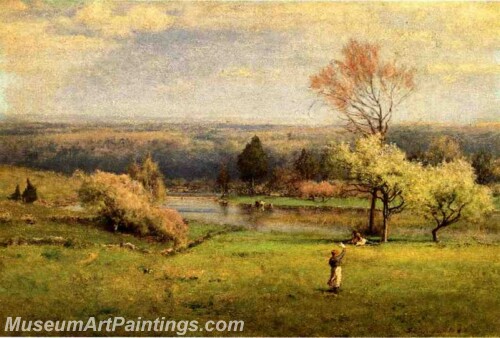 Landscape Painting Pond at Milton on the Hudson