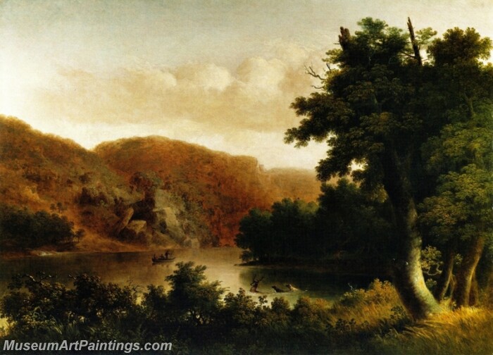 Landscape Painting River Landscape The Hunt