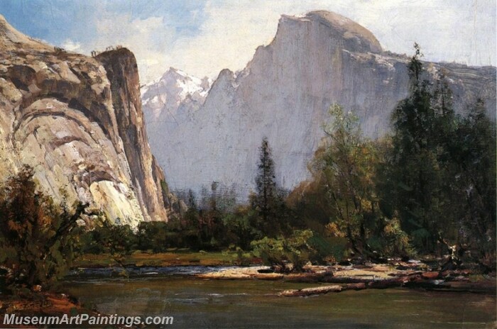 Landscape Painting Royal Arches and Half Dome Yosemite