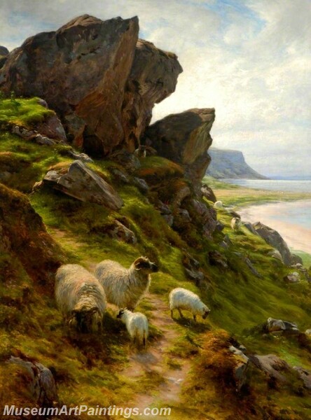 Landscape Painting Rugged Pasture