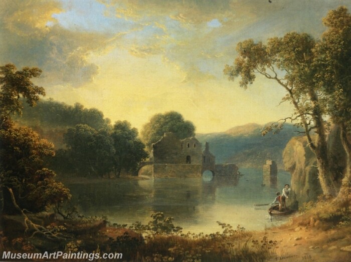 Landscape Painting Ruins in a Landscape