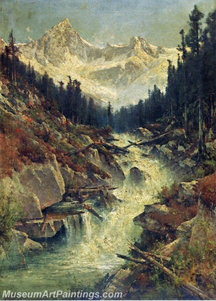 Landscape Painting Sir Donald Peak and Selkirk Glacier Canada