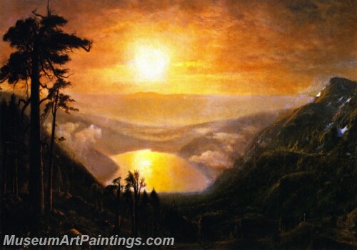 Landscape Painting Sunrise Donner Lake