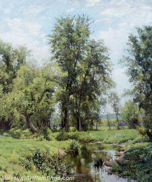 Landscape Painting The Brook in June