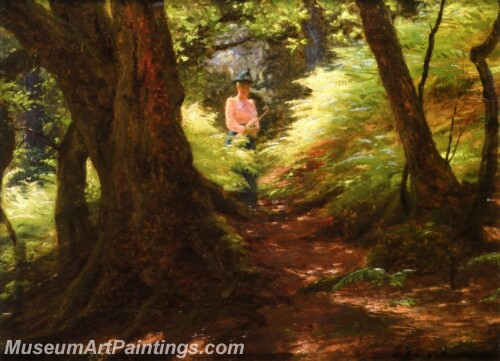 Landscape Painting The Forest Path