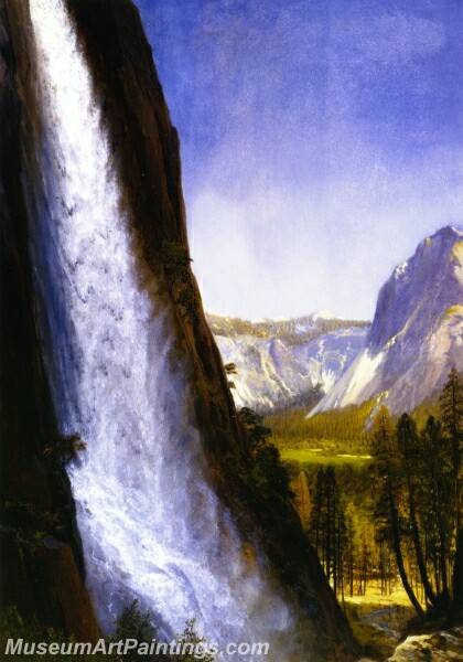 Landscape Painting The High Waterfall