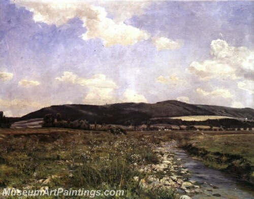 Landscape Painting The Iron Hills with Golden Brook at Tremosnice