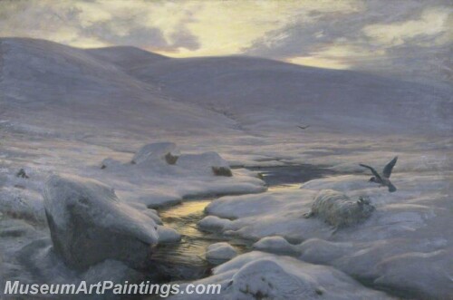 Landscape Painting The Weary Waste of Snow