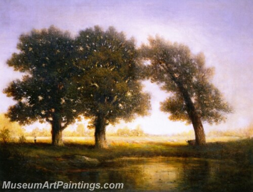 Landscape Painting Three Trees