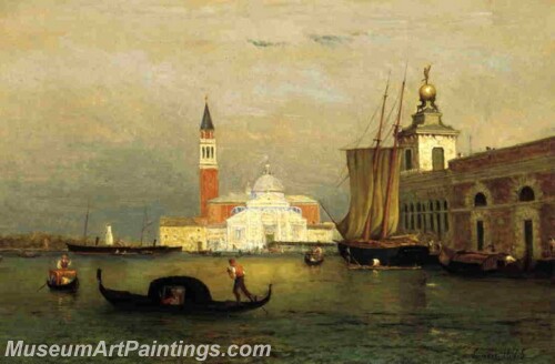 Landscape Painting Twilight in Venice