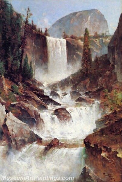 Landscape Painting Vernal Falls Yosemite