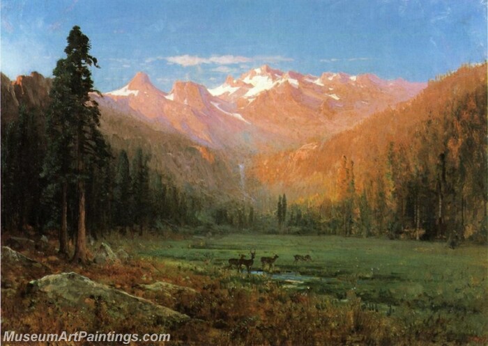 Landscape Painting View of Cascade Lake near Tahoe