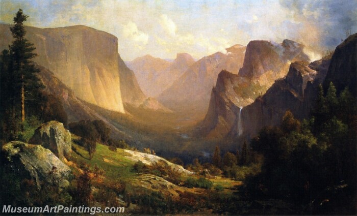 Landscape Painting View of Yosemite Valley