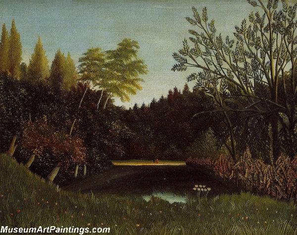 Landscape Painting View of the Bois de Boulogne