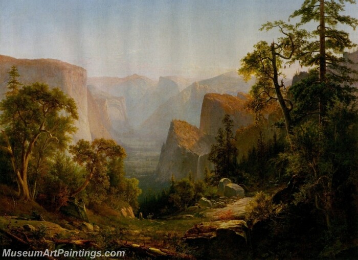 Landscape Painting View of the Yosemite Valley in California