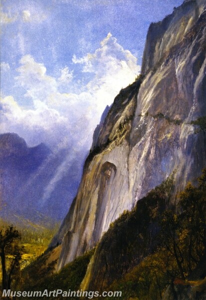 Landscape Painting Yosemite Valley from a Cliff