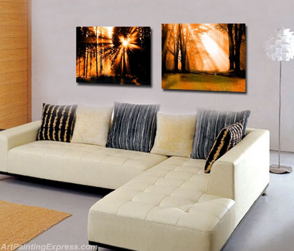 Landscape Paintings Modern Wall Art Canvas Prints Sets Of 2 LPNA04