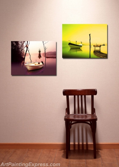 Landscape Paintings Modern Wall Art Canvas Prints Sets Of 2 LPNA06