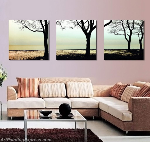 Landscape Paintings Modern Wall Art Canvas Prints Sets Of 3 LPNA34