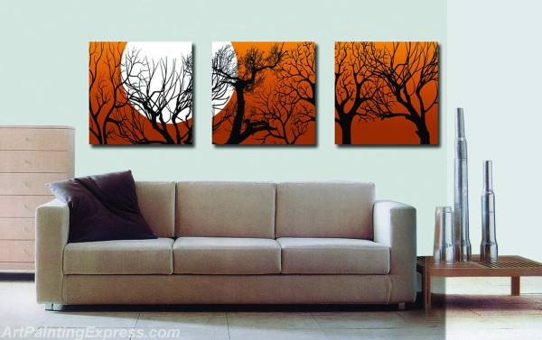 Landscape Paintings Modern Wall Art Canvas Prints Sets Of 3 LPNA36