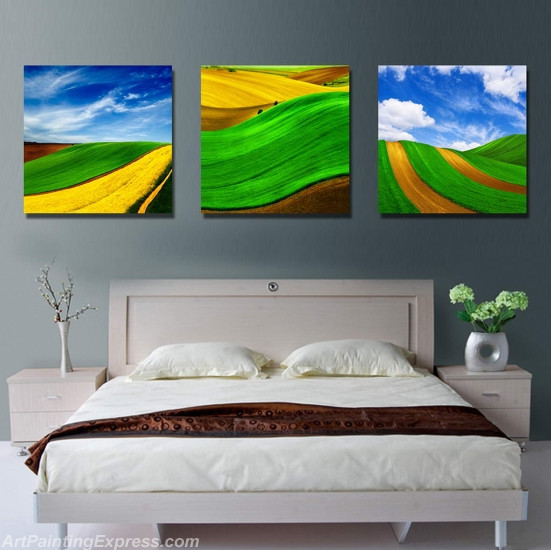 Landscape Paintings Modern Wall Art Canvas Prints Sets Of 3 LPNA39