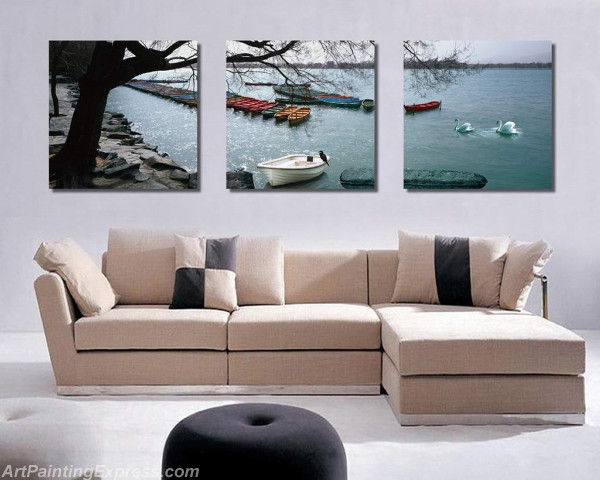 Landscape Paintings Modern Wall Art Canvas Prints Sets Of 3 LPNA40