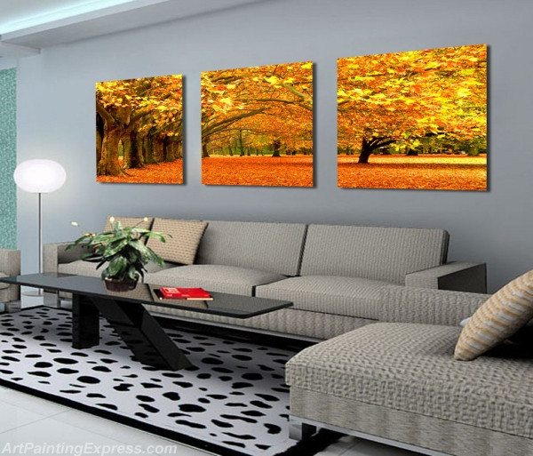 Landscape Paintings Modern Wall Art Canvas Prints Sets Of 3 LPNA44