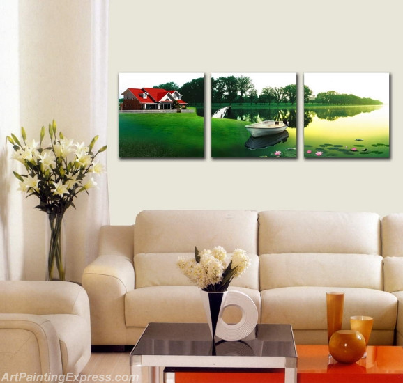 Landscape Paintings Modern Wall Art Canvas Prints Sets Of 3 LPNA46