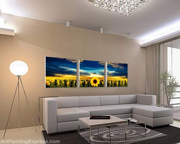 Landscape Paintings Modern Wall Art Canvas Prints Sets Of 3 LPNA52