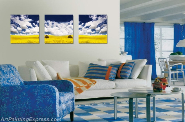 Landscape Paintings Modern Wall Art Canvas Prints Sets Of 3 LPNA53