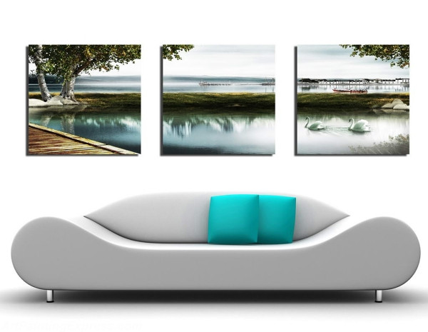 Landscape Paintings Modern Wall Art Canvas Prints Sets Of 3 LPNA55