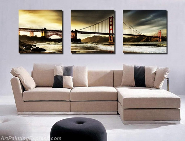 Landscape Paintings Modern Wall Art Canvas Prints Sets Of 3 LPNA57