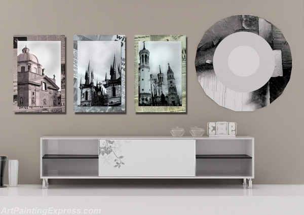 Landscape Paintings Modern Wall Art Canvas Prints Sets Of 3 LPNA65