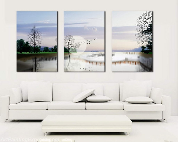 Landscape Paintings Modern Wall Art Canvas Prints Sets Of 3 LPNA68