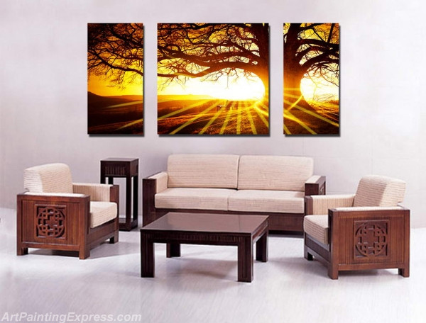 Landscape Paintings Modern Wall Art Canvas Prints Sets Of 3 LPNA72