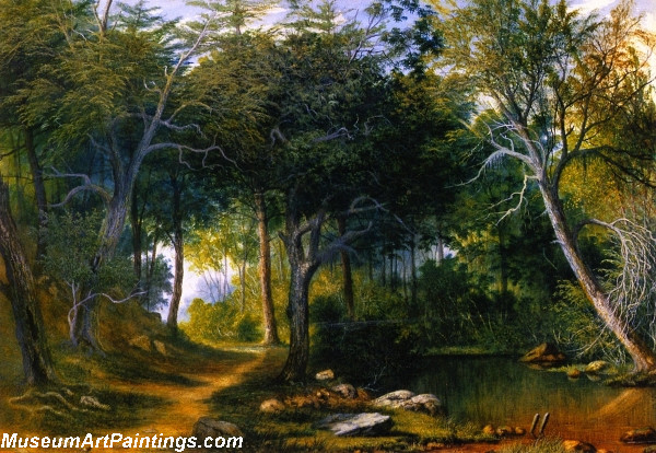Landscape Paintings Path in the Woods New Bedford