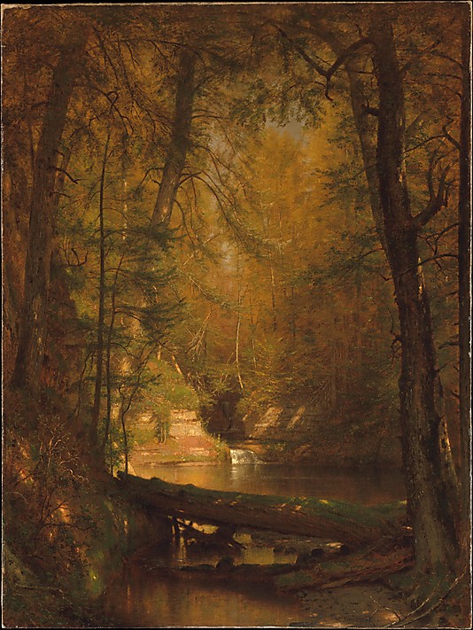 Landscape Paintings The Trout Pool by Worthington Whittredge