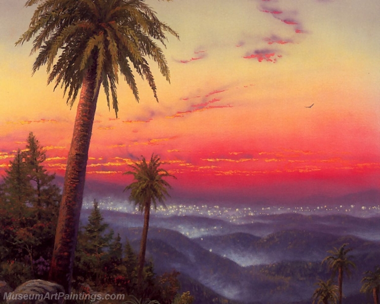 Landscape Paintings desert sunset Garden Paintings