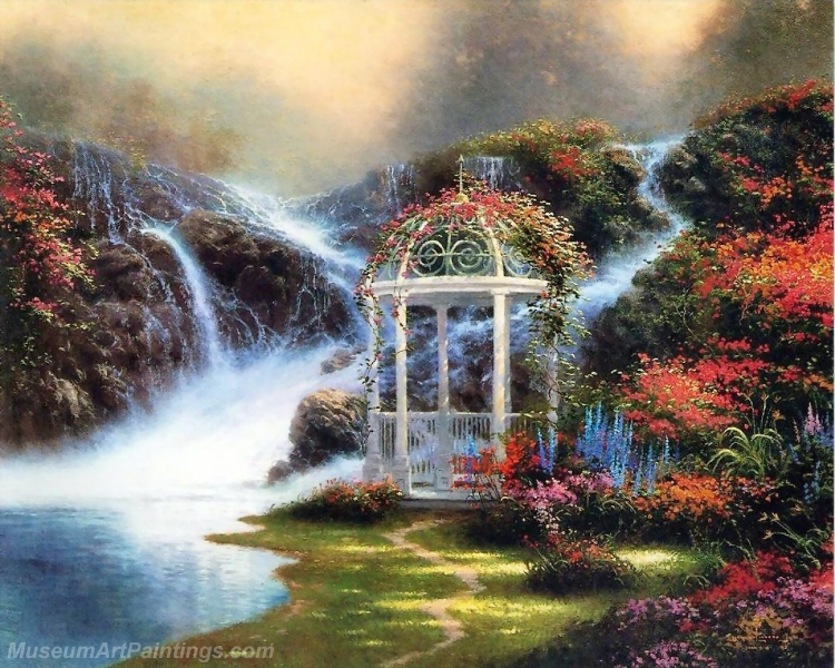 Landscape Paintings hidden arbor Garden Paintings