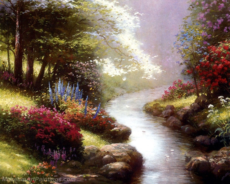 Landscape Paintings petals of hope Garden Paintings