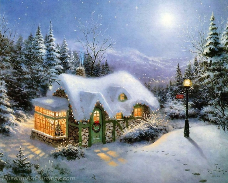 Landscape Paintings silent night Garden Paintings